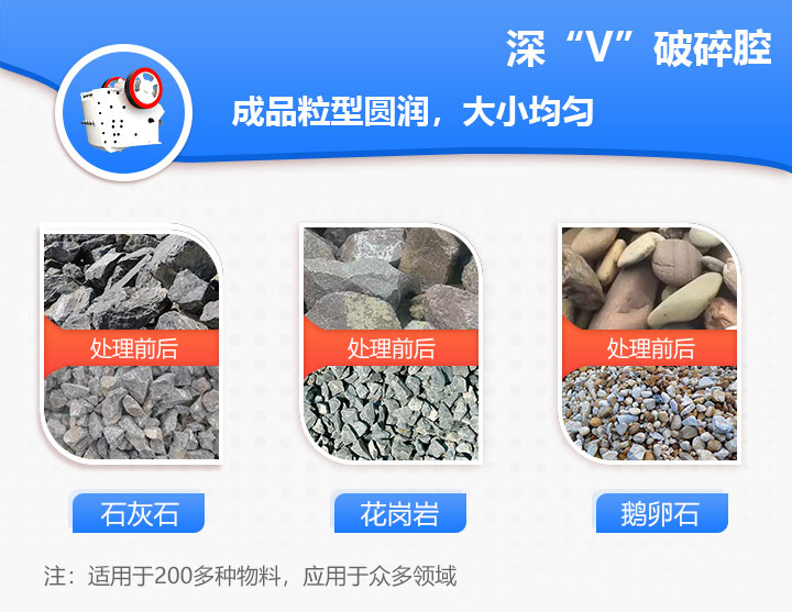七五顎破機(jī)能加工多種石料