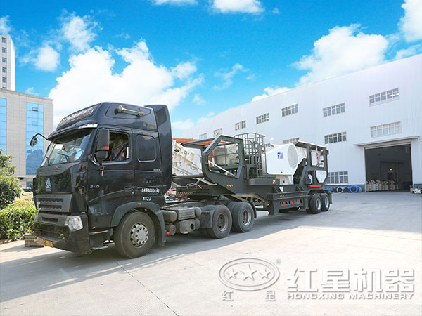 石英石移動破碎站發貨圖