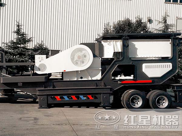 小型移動磕石機正面實拍