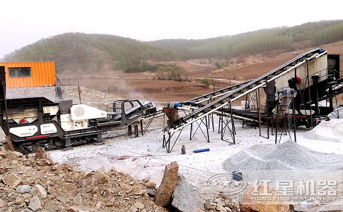 顎式移動(dòng)破生產(chǎn)現(xiàn)場(chǎng)實(shí)拍