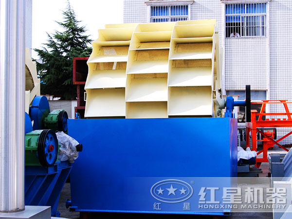 三排輪斗式洗砂機設備實拍