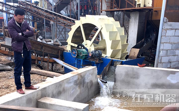 環保型3020輪斗式洗砂機設備現場實拍
