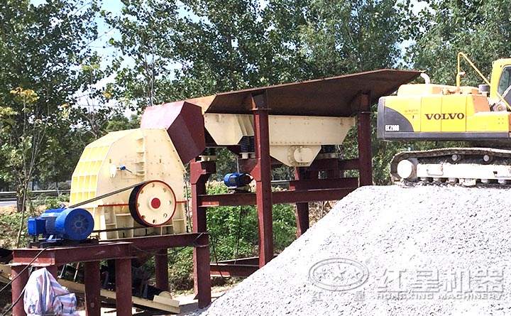 日產(chǎn)10000立方的花崗巖重錘式破碎機(jī)生產(chǎn)現(xiàn)場(chǎng)實(shí)拍