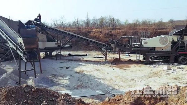 大型移動破碎機設備用戶生產現場實拍