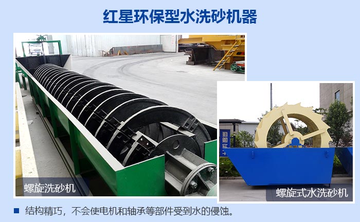 紅星環保型水洗砂機器主要特點
