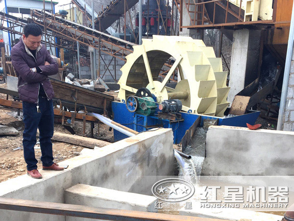 紅星山砂洗砂機用戶洗砂現場