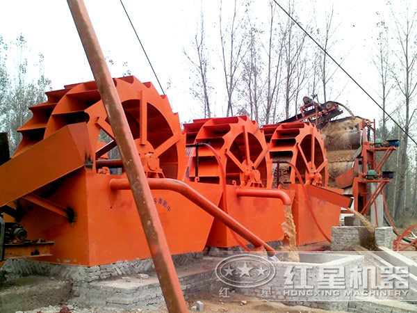 時產200噸的山砂洗砂機設備生產現場實拍