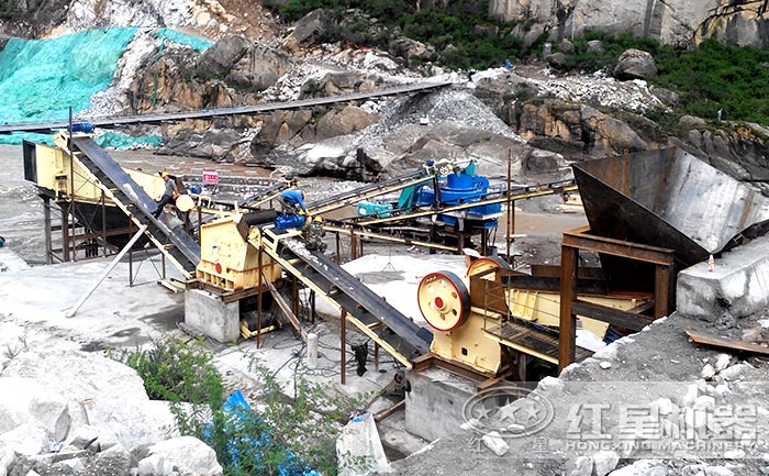 湖南石英砂破碎、制砂生產線現場