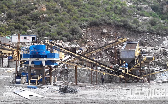 石英砂破碎、制砂生產線現場