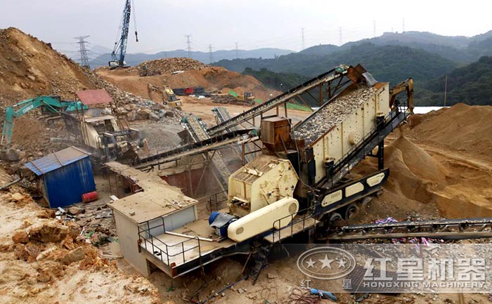 車載移動式破碎站用戶生產現場