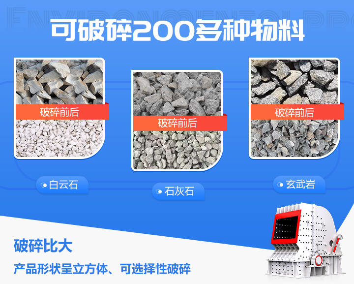 反擊式破碎機應用范圍圖