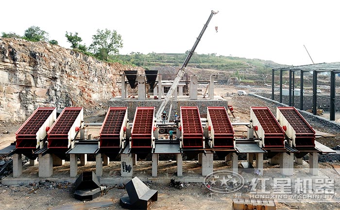 紅星碎石生產(chǎn)線安裝現(xiàn)場(chǎng)