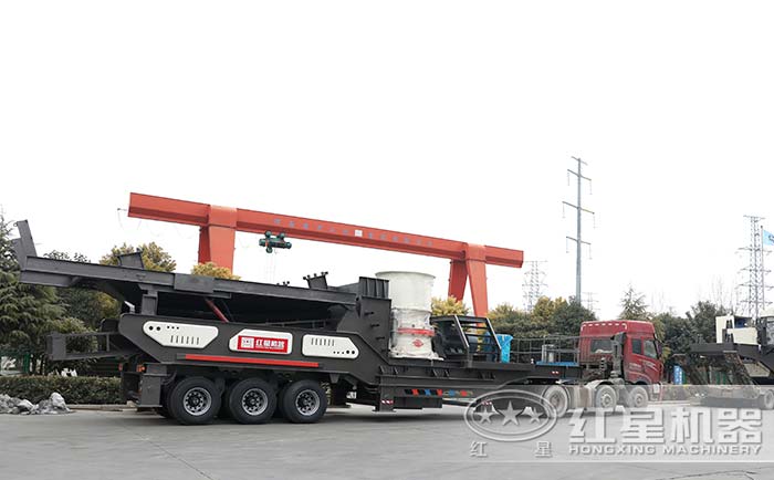 移動式人工碎石機+圓錐破