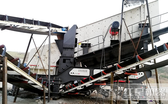 移動式人工碎石機+反擊破