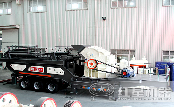 移動式人工碎石機+細碎機