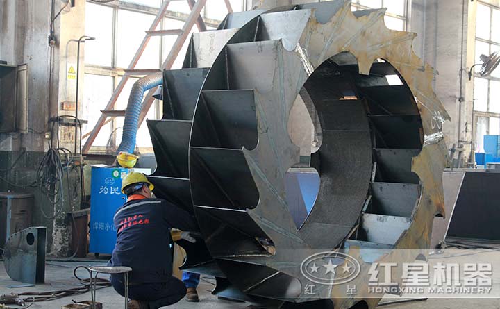 河卵石洗砂機生產(chǎn)車間