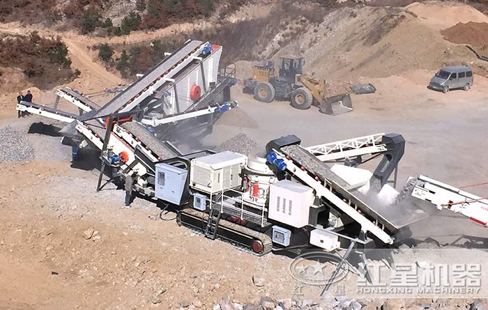 柴油動力移動制沙機現場