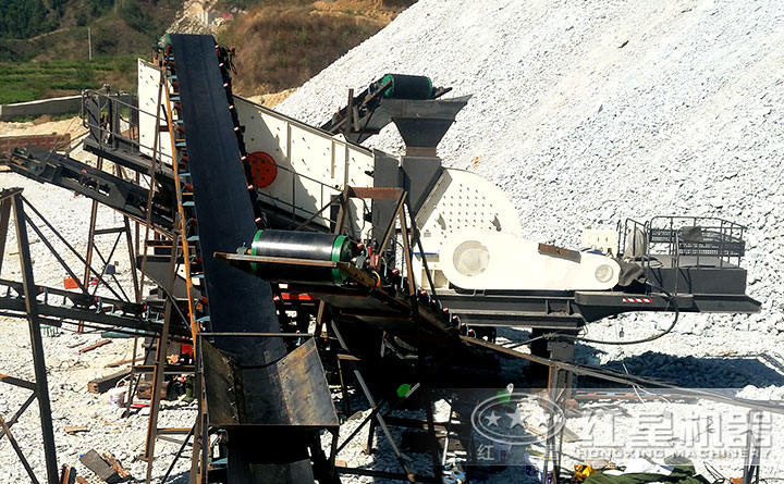 石塊流動(dòng)碎沙機(jī)設(shè)備生產(chǎn)現(xiàn)場(chǎng)實(shí)拍