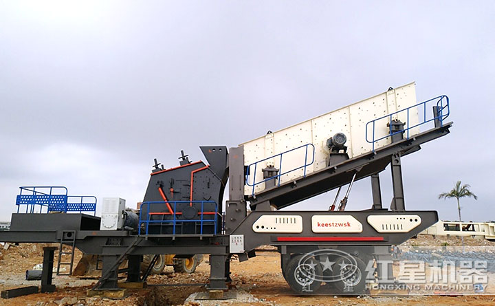 時(shí)產(chǎn)200噸移動(dòng)型鵝卵石制沙機(jī)