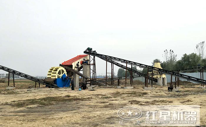 河北時(shí)產(chǎn)150噸的河石碎沙生產(chǎn)線