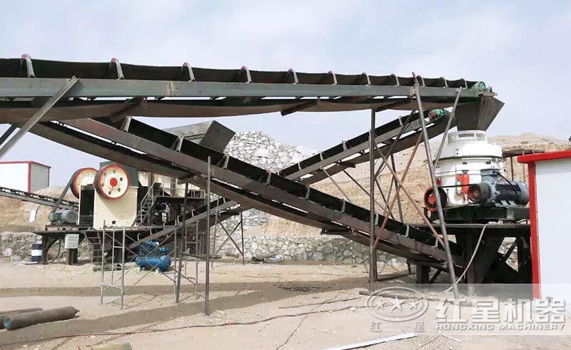 顎式破碎機生產(chǎn)線安裝圖