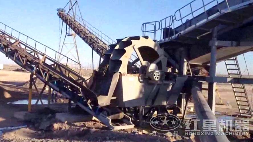 日產1000噸石子制砂、洗砂生產線現場（內含高清工作視頻）